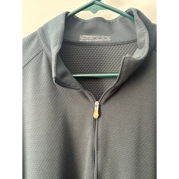 Nike Golf Pullover XL Gray Quarter Zip Athleisure Workout Coach Dry Fit Gym - Picture 2 of 8